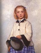 Albert Anker The Artist's Daughter Louise Sweden oil painting reproduction